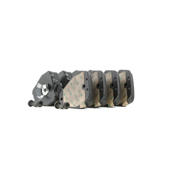 RIDEX 402B1255: Комплект спирачно феродо, дискови спирачки предна ос, с ламарина против скърцане, с бутална зегерка