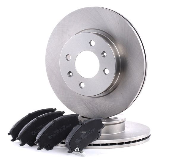 RIDEX 3405B0101: Kit de discos de freno y pastillas Eje delantero, Ø: 256mm, ventilado