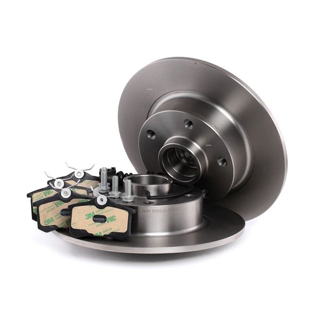 RIDEX 3405B0144: Souprava brzd, koutocova brzda Zadní náprava, R: 260mm, plný, s ABS senzorem, s ložiskem (kola), s krycím plechem