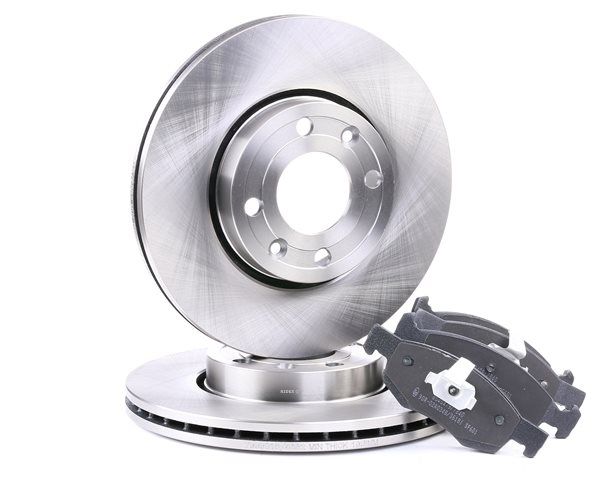 RIDEX 3405B0199: Kit de discos de freno y pastillas Eje delantero, Ø: 260mm, ventilado, Chapa antichirridos