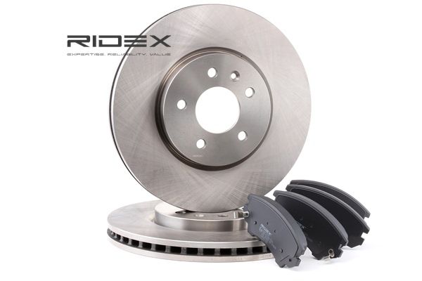 RIDEX 3405B0277: Zestaw do hamulców, hamulce tarczowe Oś przednia, Ø: 321[mm], z wentylacją wewnętrzną, z okładzinami ciernymi