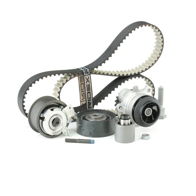 RIDEX 3096W0056: Kit de distribution + pompe à eau Nbr. dents: 141, avec joints, avec pompe à eau, avec goujon fileté