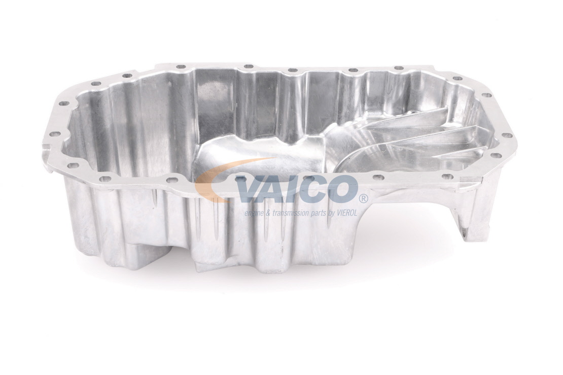 VAICO V10-4029: Ölwanne Original VAICO Qualität motorseitig, ohne Dichtung, mit Ölablassschraube, mit Bohrung für Ölstandsensor