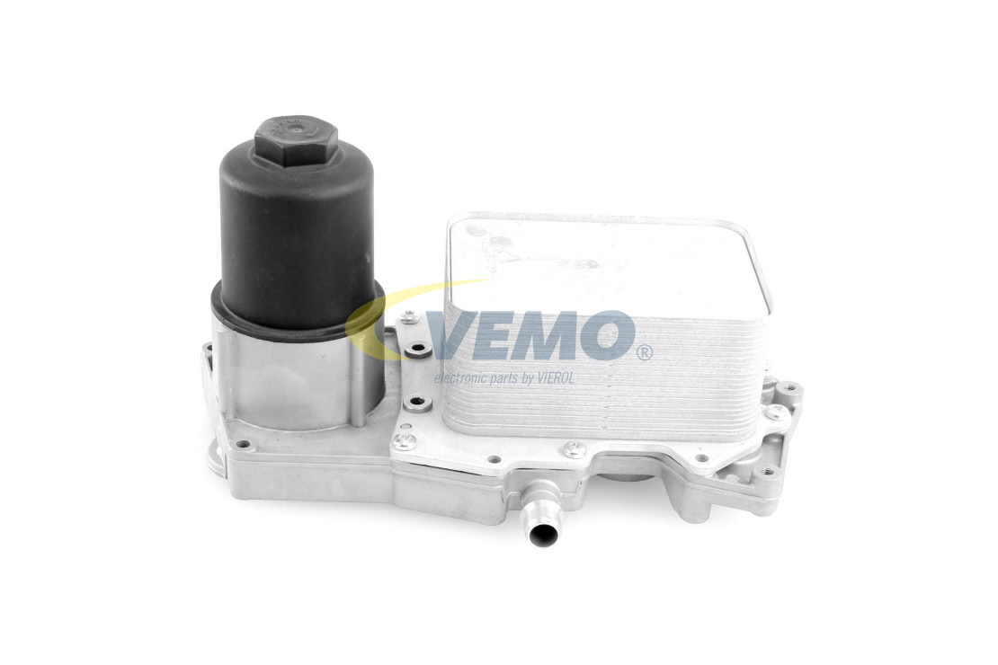 VEMO V48-60-0015: Radiator ulei, ulei motor cu carcasă pentru filtrul de ulei, cu radiator de ulei, cu filtru de ulei, cu etansare, fara comutator presiune, Original VEMO Quality