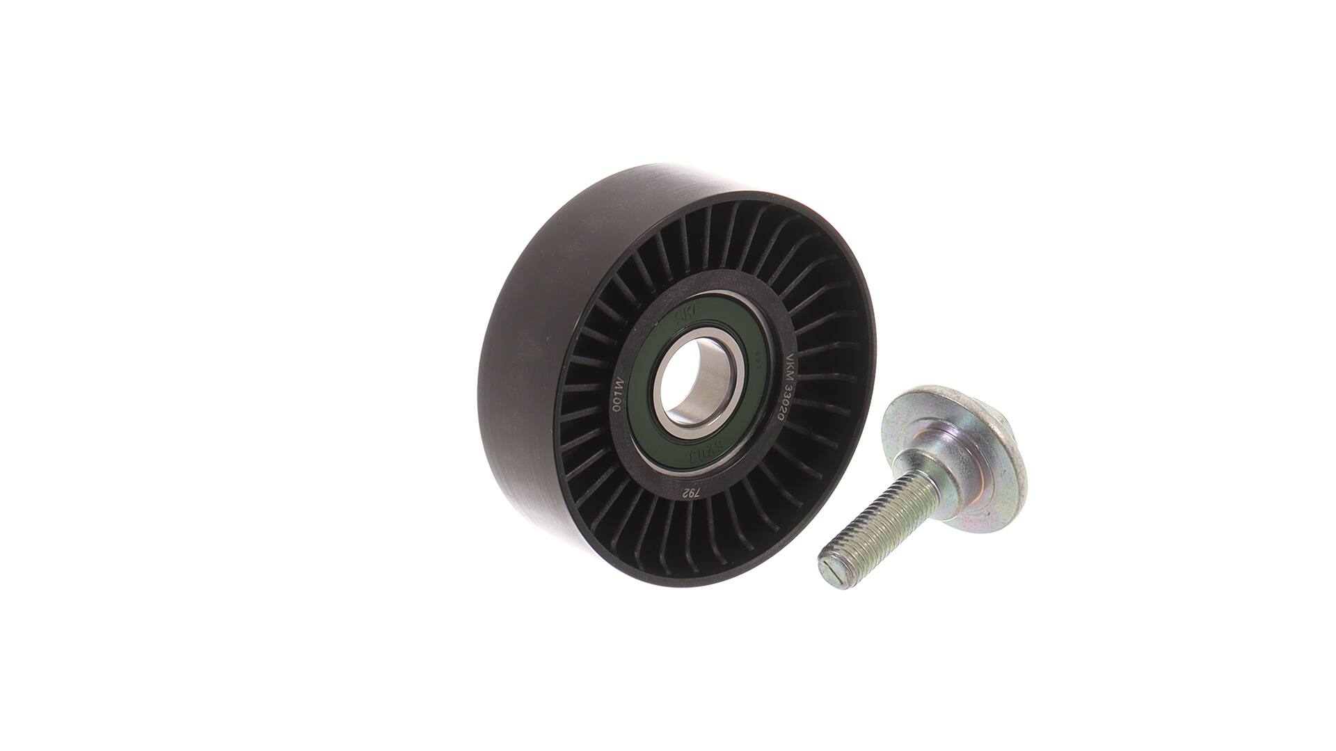 SKF VKM 33020: Rola ghidare / conducere, curea transmisie Ř: 78mm, cu material de prindere