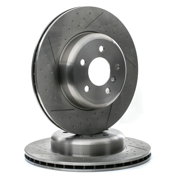 RIDEX 82B1435: Bremsscheibe Hinterachse, Ø: 345mm, zweiteilige Bremsscheibe, Gusseisen, Ø: 345mm, unbeschichtet, ohne Schrauben