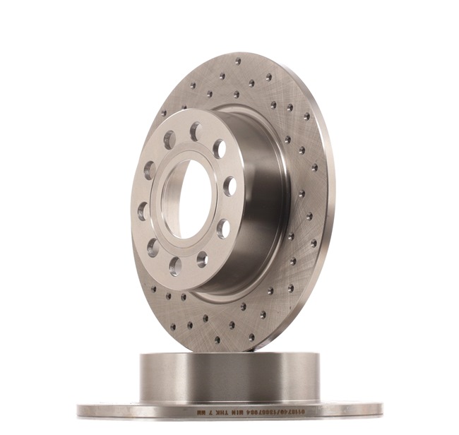 STARK SKBD-0023874: Disque de frein Essieu arrière, Ø: 253mm, plein, perforé, Ø: 253mm, revêtu, avec vis/boulons, sans vis/boulons