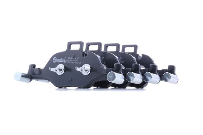 BREMBO P 06 107: Plăcuțe de frână PRIME LINE cu acceasorii, cu greutati de echilibrare, cu clema piston, cu tabla anti scartait
