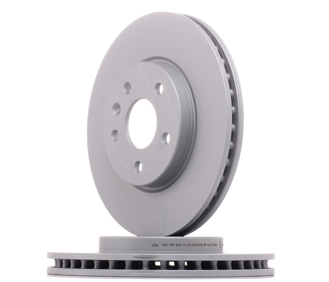 ATE 24.0126-0187.1: Disco de freno Ø: 276,0mm, ventilado, Ø: 276,0mm, revestido, con tornillos