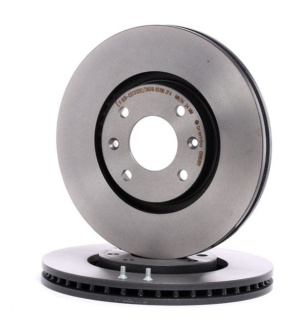 BREMBO 09.9619.11 Bremsscheibe PRIME LINE - UV Coated Ø: 283mm, innenbelüftet, Ø: 283mm, beschichtet, mit Schrauben