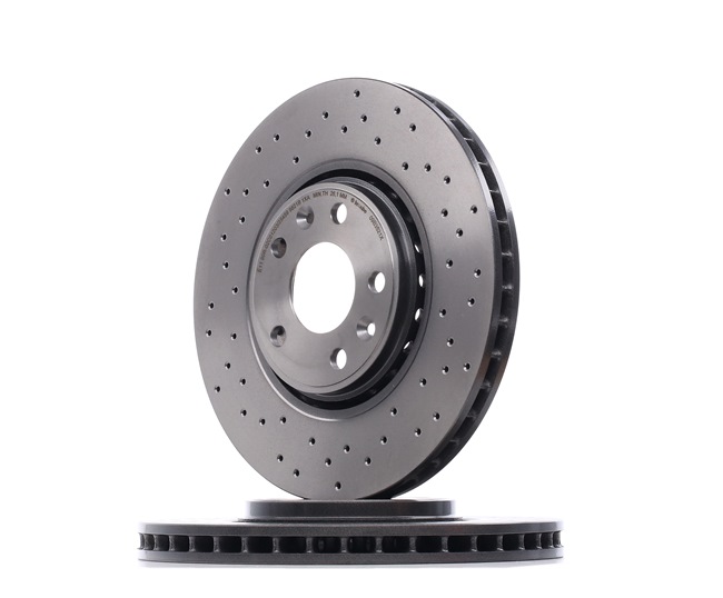 BREMBO 09.B352.1X: Bremsscheibe XTRA LINE - Xtra Ø: 320mm, gelocht/innenbel., Ø: 320mm, beschichtet, mit Schrauben