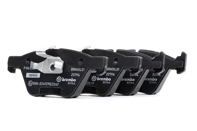 BREMBO P 06 036X: Fékbetét készlet, tárcsafék XTRA LINE Tartozékok nélkül, csikorgásgátló lemezzel