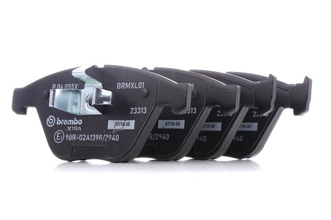 BREMBO P 06 055X: Plaquettes de frein XTRA LINE sans accessoires, avec tôle anti-bruit