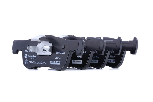 BREMBO P 06 078X: Plăcuțe de frână XTRA LINE cu acceasorii, cu clema piston, cu tabla anti scartait