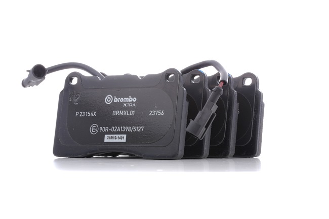 BREMBO P 23 154X: Brzdové platničky XTRA LINE bez prislusenstva, s proti hlukovým plechom