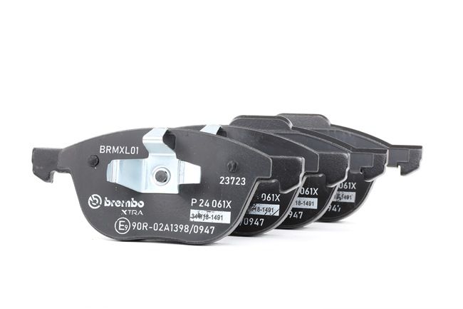 BREMBO P 24 061X Bremsbeläge XTRA LINE ohne Zubehör, mit Anti-Quietsch-Blech