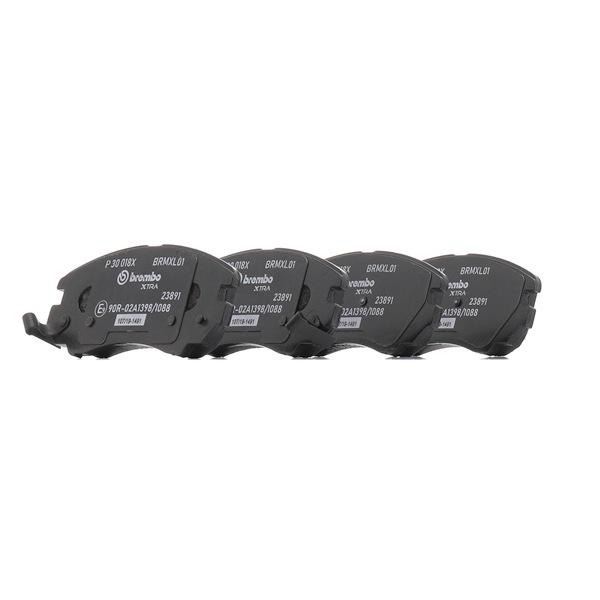 BREMBO P 30 018X: Juego de pastillas de freno XTRA LINE sin accesorios, Chapa antichirridos
