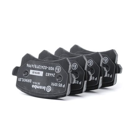 BREMBO P 85 109X: Juego de pastillas de freno XTRA LINE con accesorios, con tornillos pinza freno, Chapa antichirridos