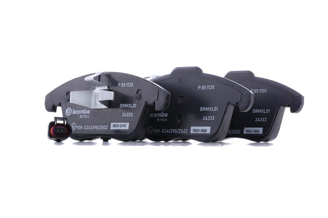 BREMBO P 85 112X: Piduriklotsid XTRA LINE ilma lisavarustuseta, koos kokkusurumisvastase plekiga
