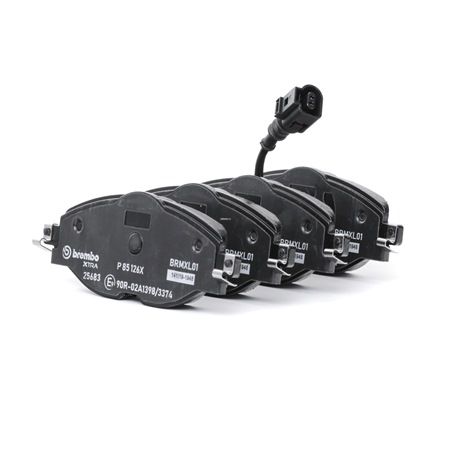 BREMBO P 85 126X: Piduriklotsid XTRA LINE koos lisadega, koos pidurisadula kruvidega, koos kokkusurumisvastase plekiga Xtra
