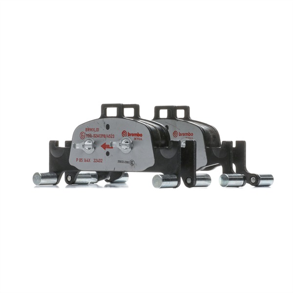 BREMBO P 85 164X: Bremsbeläge XTRA LINE ohne Zubehör, mit Ausgleichsgewichten, mit Anti-Quietsch-Blech