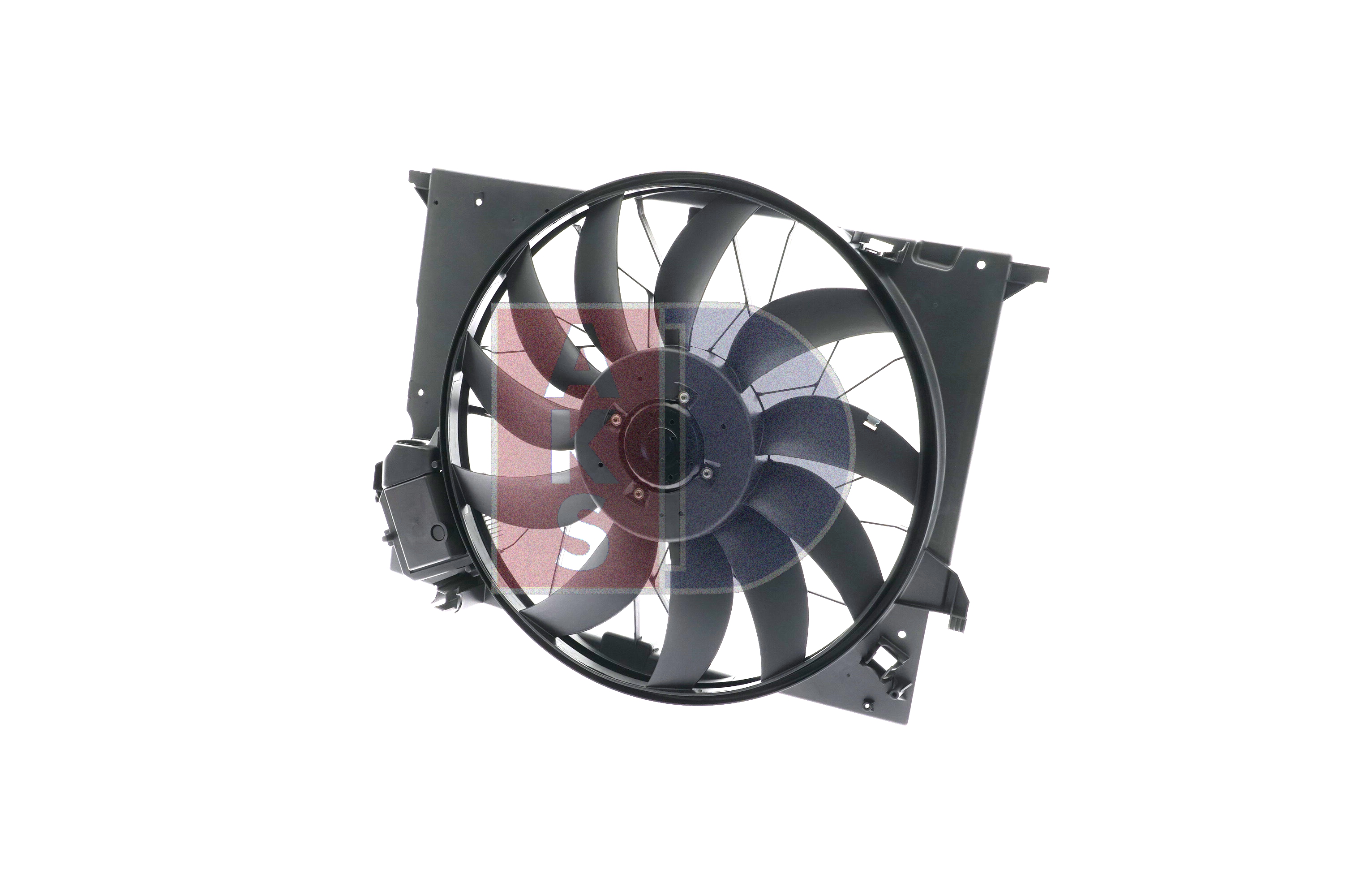 AKS DASIS 128197N: Ventilator, radiator 530mm, cu rama aerisire radiator