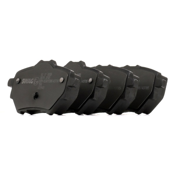 SWAG 62 91 6959: Plăcuțe de frână puntea spate, cu material de prindere