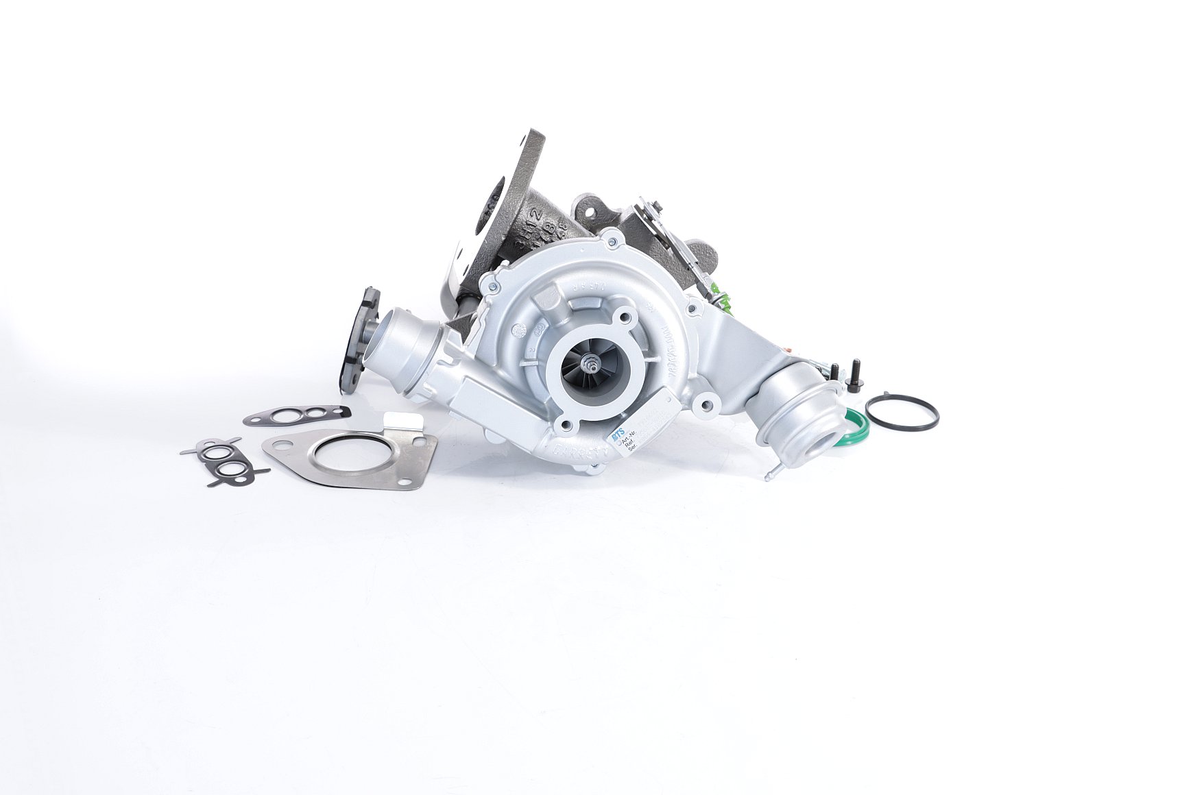 BTS TURBO T981467: Turbosuflantă TURBO SERVICE SET ORIGINAL cu material de atașare/fixare, cu conducta alimentare ulei, cu conducta scurgere ulei