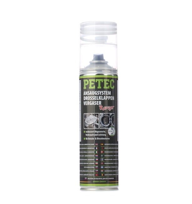 PETEC 72450: Oczyszczacz do przepustnic AIR-INTAKE SYSTEM, THROTTLE VALVE & CARBURETTOR CLEANER