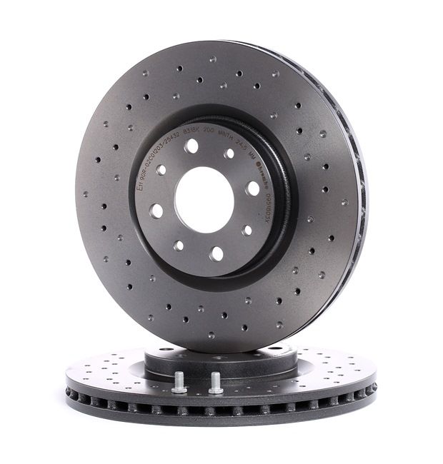 BREMBO 09.5180.3X: Remschijf XTRA LINE - Xtra Ø: 281mm, geperforeerd/interne ventilatie, Ø: 281mm, Gecoat, Met schroeven