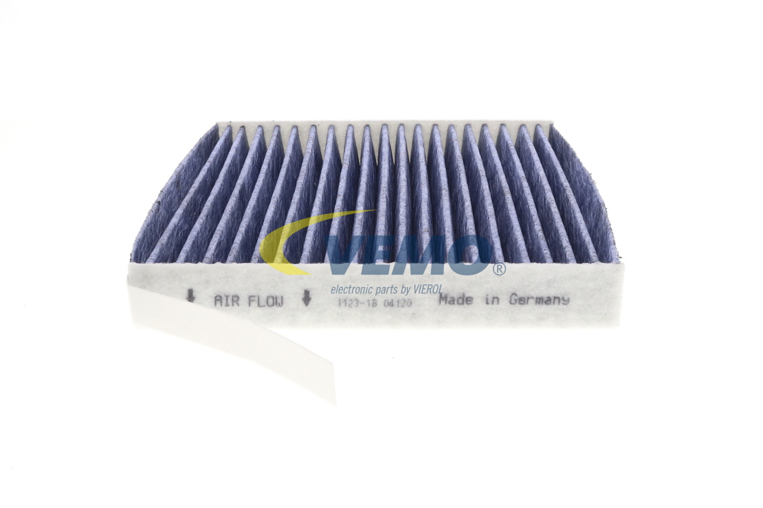 VEMO V46-32-0002: Filtro abitacolo Qualità de VEMO originale Carbone attivo, Filtro interno biofunzionale, con effetto antibatterico, con azione fungicida, Filtro per polveri fini (PM 2.5), con effetto antiallergico, con potere assorbente degli odori