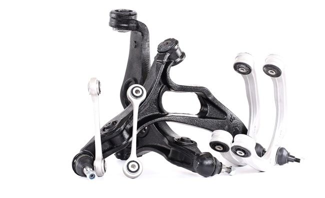 RIDEX 772S0053: Kit de brazos de suspensión Eje delantero, derecha, Eje delantero, izquierda, con accesorios