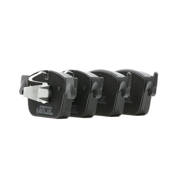 RIDEX 402B1340: Bremsbeläge Vorderachse, ohne Zubehör, mit Kolbenclip, mit Anti-Quietsch-Blech