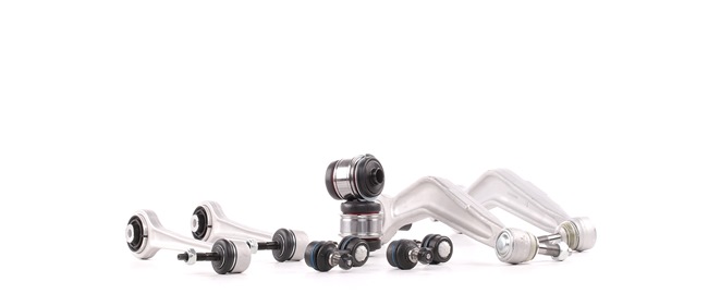 RIDEX 772S0130 Querlenker-Reparatursatz Hinterachse beidseitig, oben, mit Gummilager, mit Koppelstange