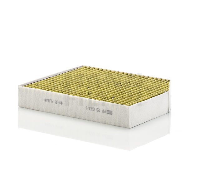 MANN-FILTER FP 26 023/1: Interieurfilter FreciousPlus Actief-koolstoffilter met meerwaardig fenol, Met antibacteriële werking, Fijnstoffilter (PM 2.5), Met schimmelwerende werking, met geurabsorberende werking, Carbon filter