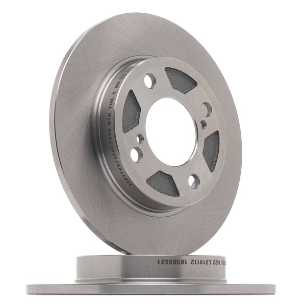 RIDEX 82B2187: Brzdový kotúč Zadna naprava, Ø: 228mm, plný, Liatina, Ø: 228mm, nepotiahnutý, bez náboja kolesa, bez skrutiek upevnujucich koleso