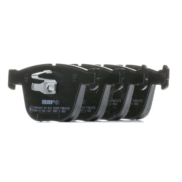 FERODO FDB1672: Plaquettes de frein sans accessoires, avec clip de piston PREMIER ECO FRICTION