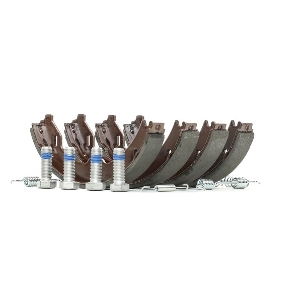 RIDEX 70B0366: Remschoenset Achteras, 182mm, Met toebehoren