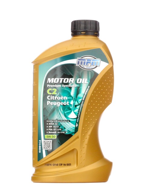 MPM PREMIUM SYNTHETIC, C2 CITROËN / PEUGEOT 05001C2 Λάδι κινητήρα CITROЁN C1 II (PA_, PS_) 69 PS Βενζίνη κόστος