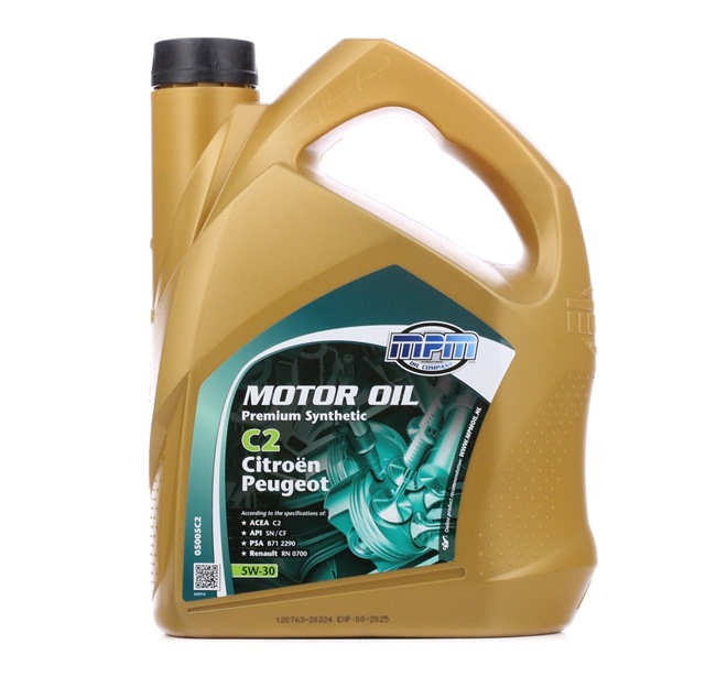 MPM PREMIUM SYNTHETIC, C2 CITROËN / PEUGEOT 05005C2 Λάδι κινητήρα CITROЁN C1 II (PA_, PS_) 69 PS Βενζίνη κόστος