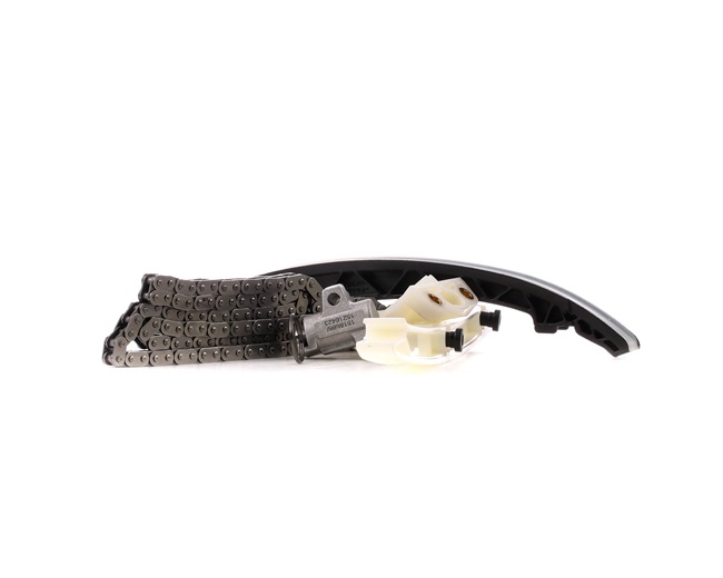 RIDEX 1389T0015: Kit de cadena de distribución con carril de deslizamiento, con tensor de cadena, con brazo, rodillo tensor, para árbol de levas
