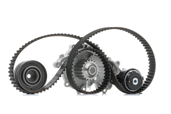 RIDEX 3096W0237: Wasserpumpe + Zahnriemensatz Zähnez.: 163, Breite: 25,4mm, mit Wasserpumpe