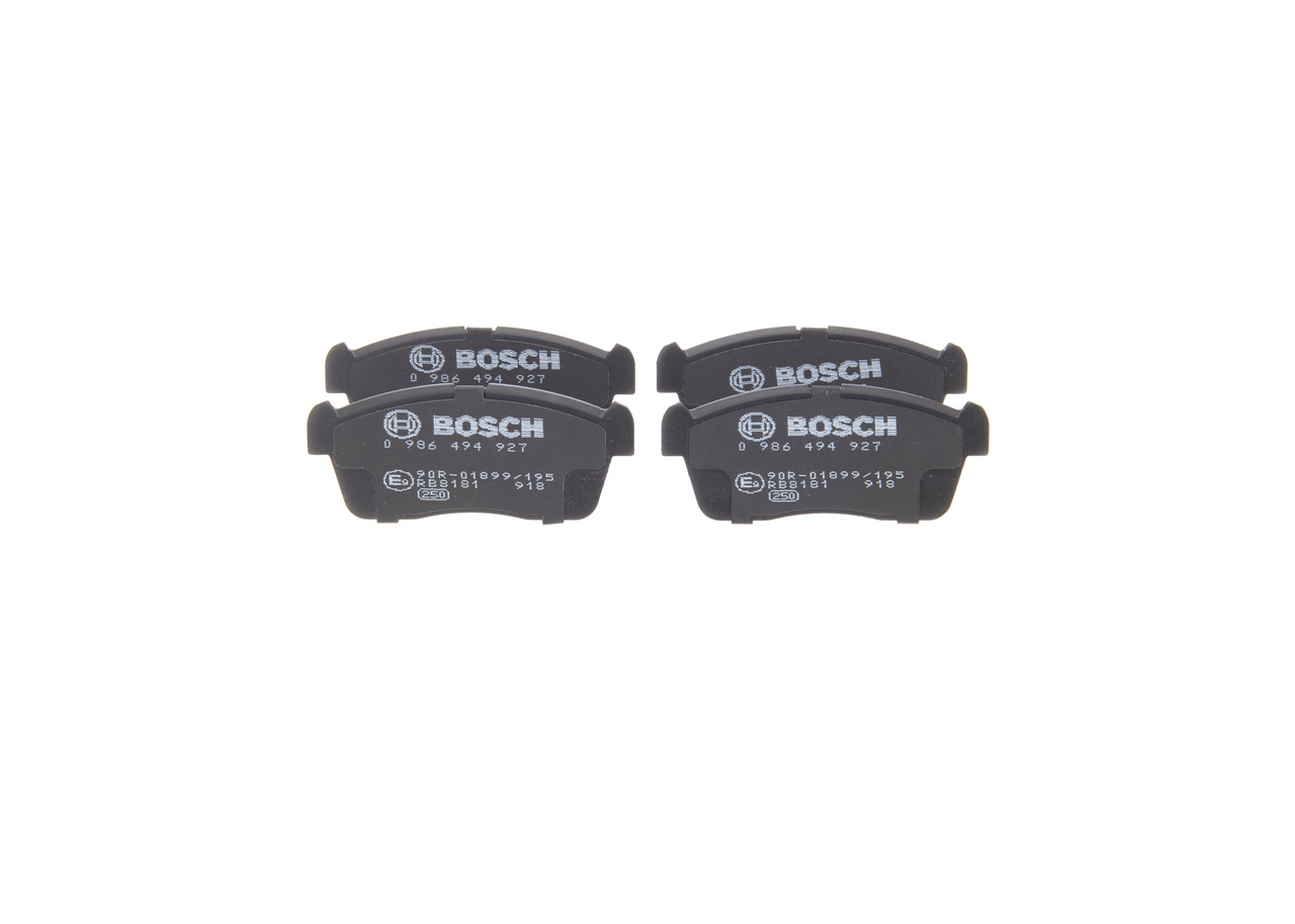 BOSCH 0 986 494 927 Комплект спирачно феродо, дискови спирачки DAIHATSU SIRION (M4_) 95 K.C. бензин цена