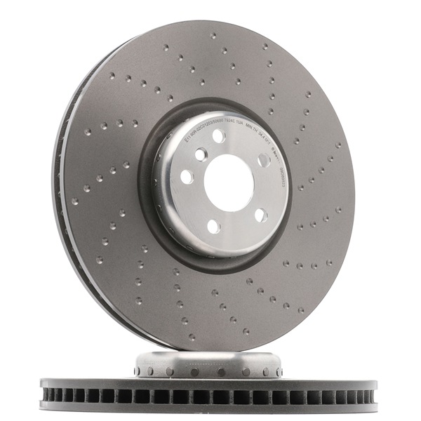 BREMBO 09.D898.23: Disc de frână PRIME LINE - Composite Ř: 395mm, perforat/ventilat interior, disc de frână din două părți, Disc de frână tip oală din aluminiu, Ř: 395mm, acoperit (cu un strat protector), cu suruburi