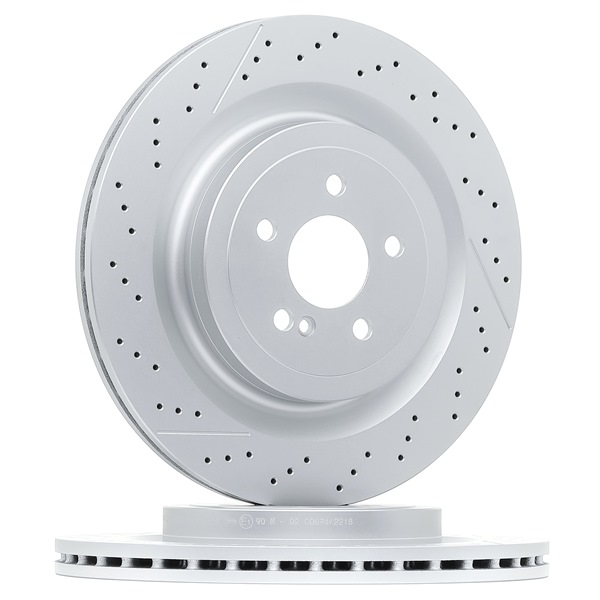 DELPHI BG9414C: Brzdový kotouč R: 360mm, větráno, děrovaný, se štěrbinami / děrováno, R: 360mm, nátěr