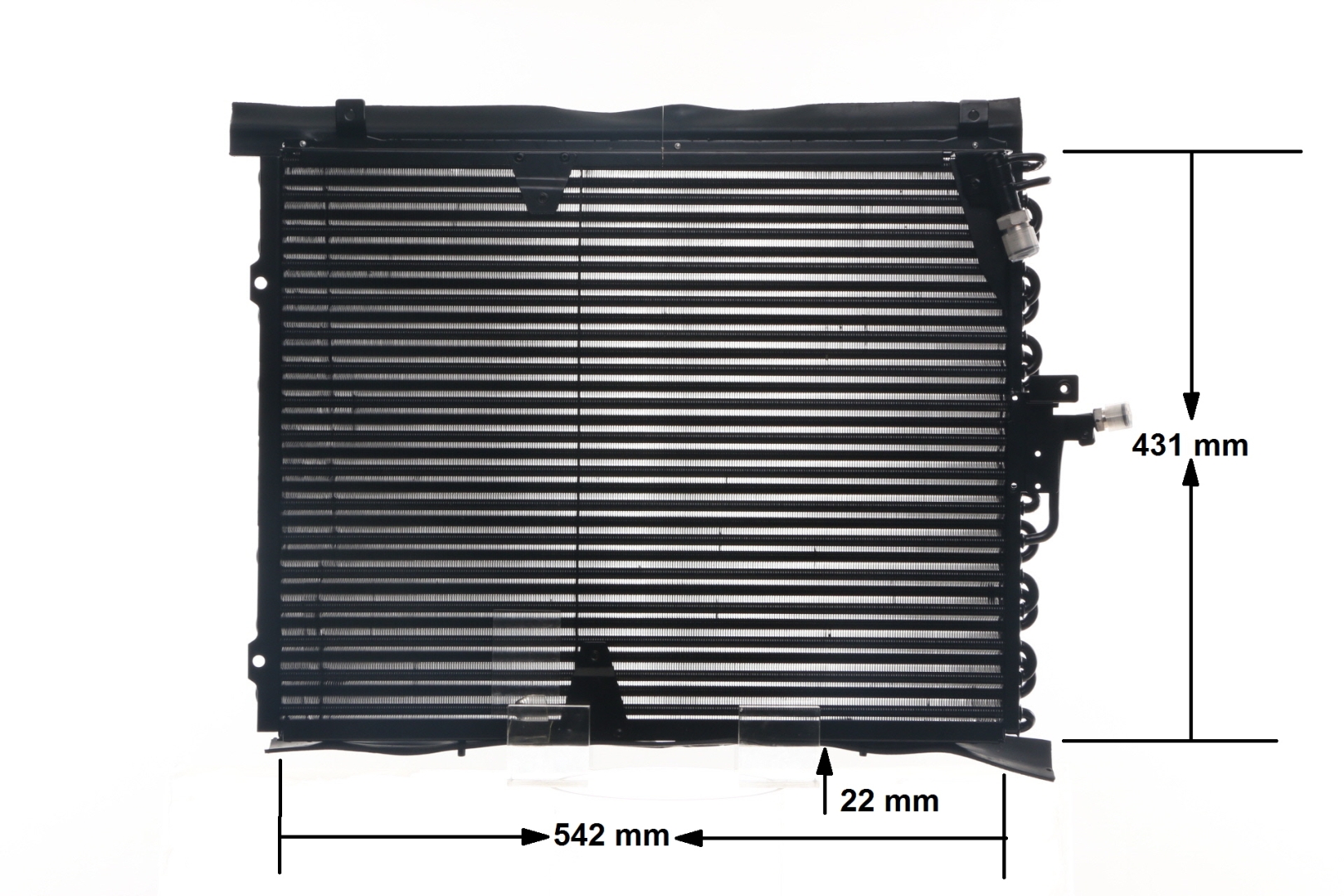 MAHLE ORIGINAL AC 133 000S: Condenseur, climatisation BEHR sans déshydrateur