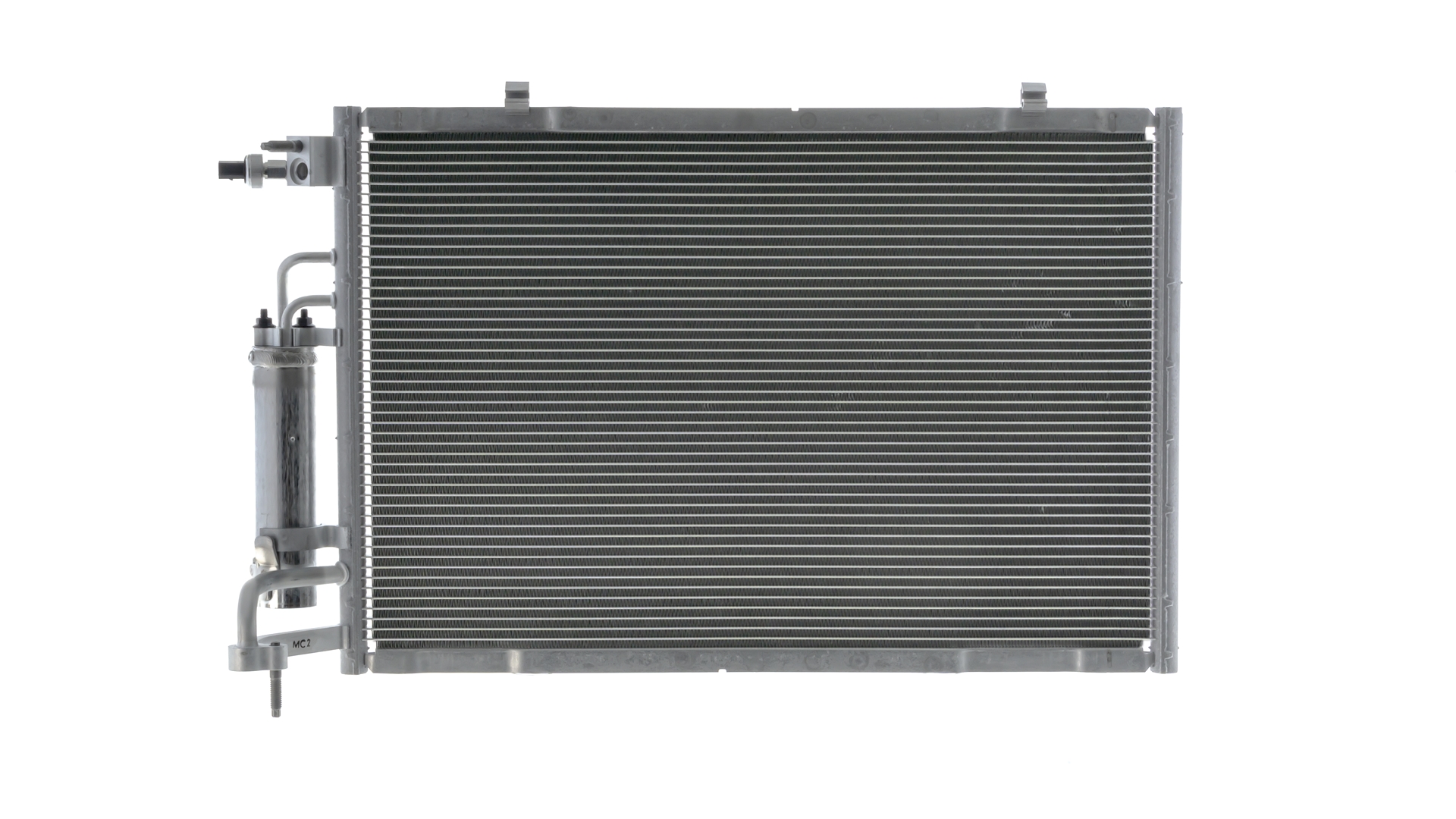 MAHLE ORIGINAL AC 749 000P: Klimakondensator BEHR *** PREMIUM LINE *** mit Zubehör, mit Druckschalter, mit Trockner, Ansaugleitung, Druckleitung