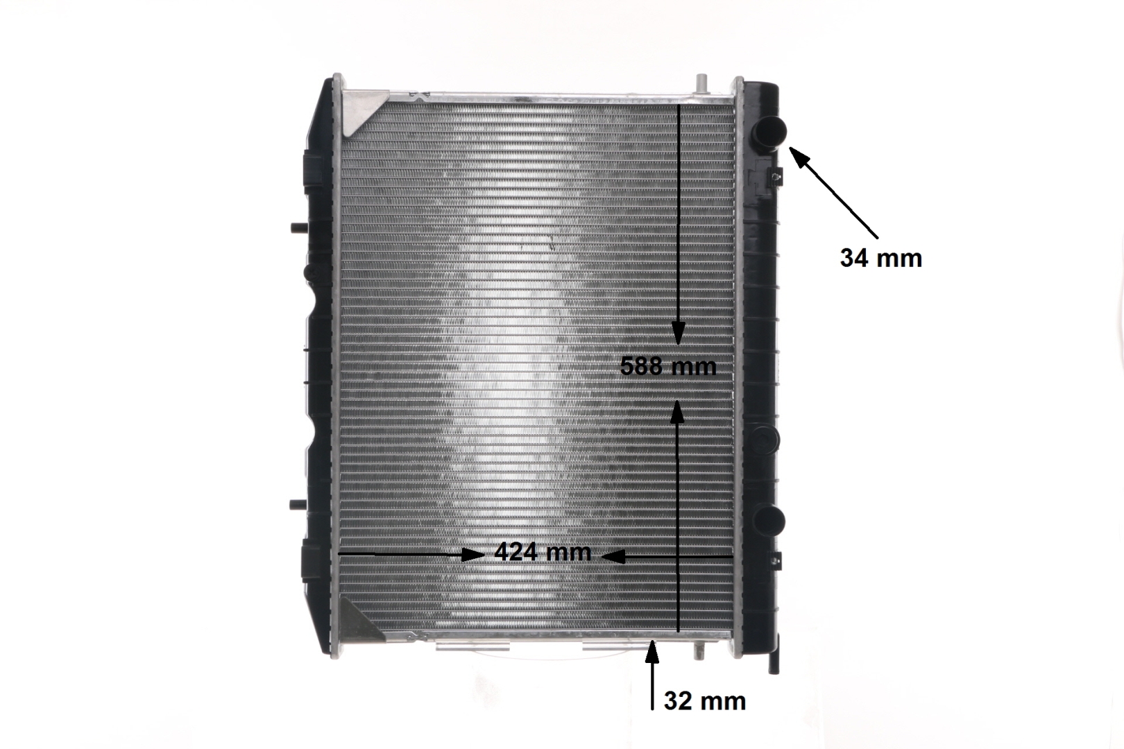 MAHLE ORIGINAL CR 137 000S Radiatorius, variklio aušinimas VAUXHALL Frontera Mk1 (A) SUV (U92) 100 AG dyzelinas kaina