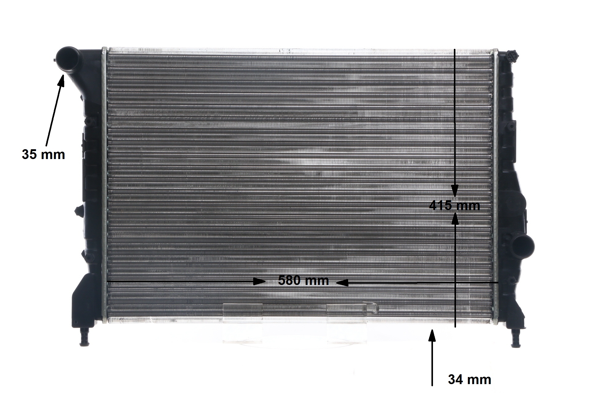 MAHLE ORIGINAL CR 1413 000S: Kühler, Motorkühlung BEHR mit Schraube