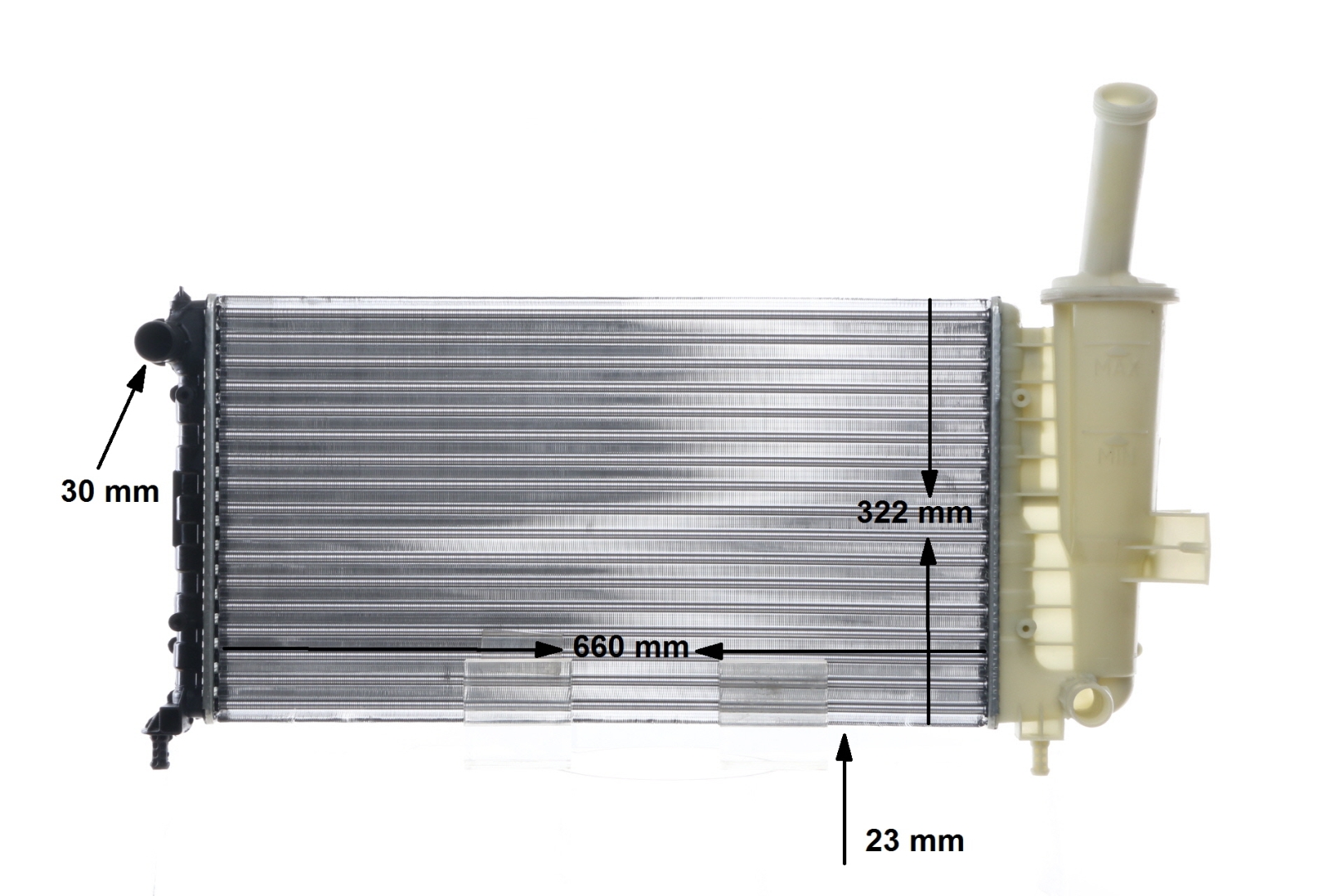 MAHLE ORIGINAL CR 1443 000S: Kühler, Motorkühlung BEHR mit Schraube